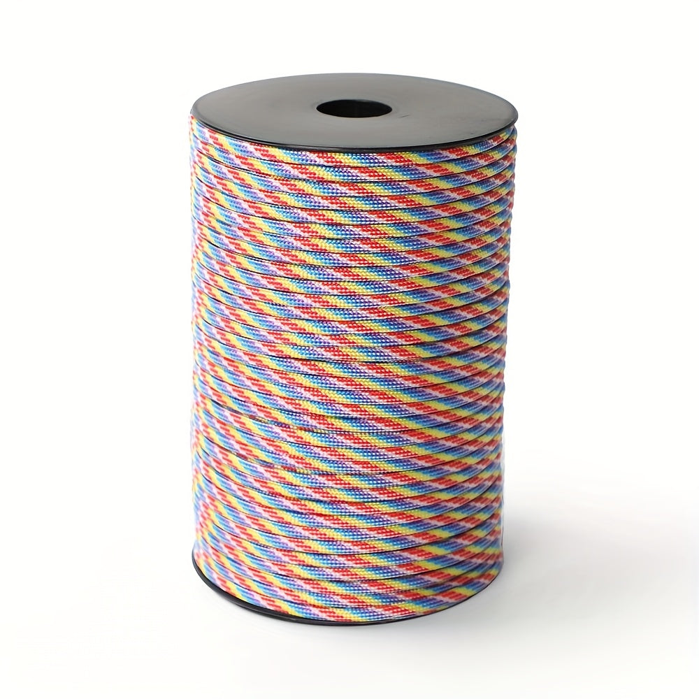 100 Meter Roll Up 328 Foot Nine Core Umbrella Rope With Multiple Colors Suitable For Tent Building, Backpack Storage, Clothes Drying, Bracelet Weaving, Hiking, Camping, Hiking Accessories, Binding Windproof Rope