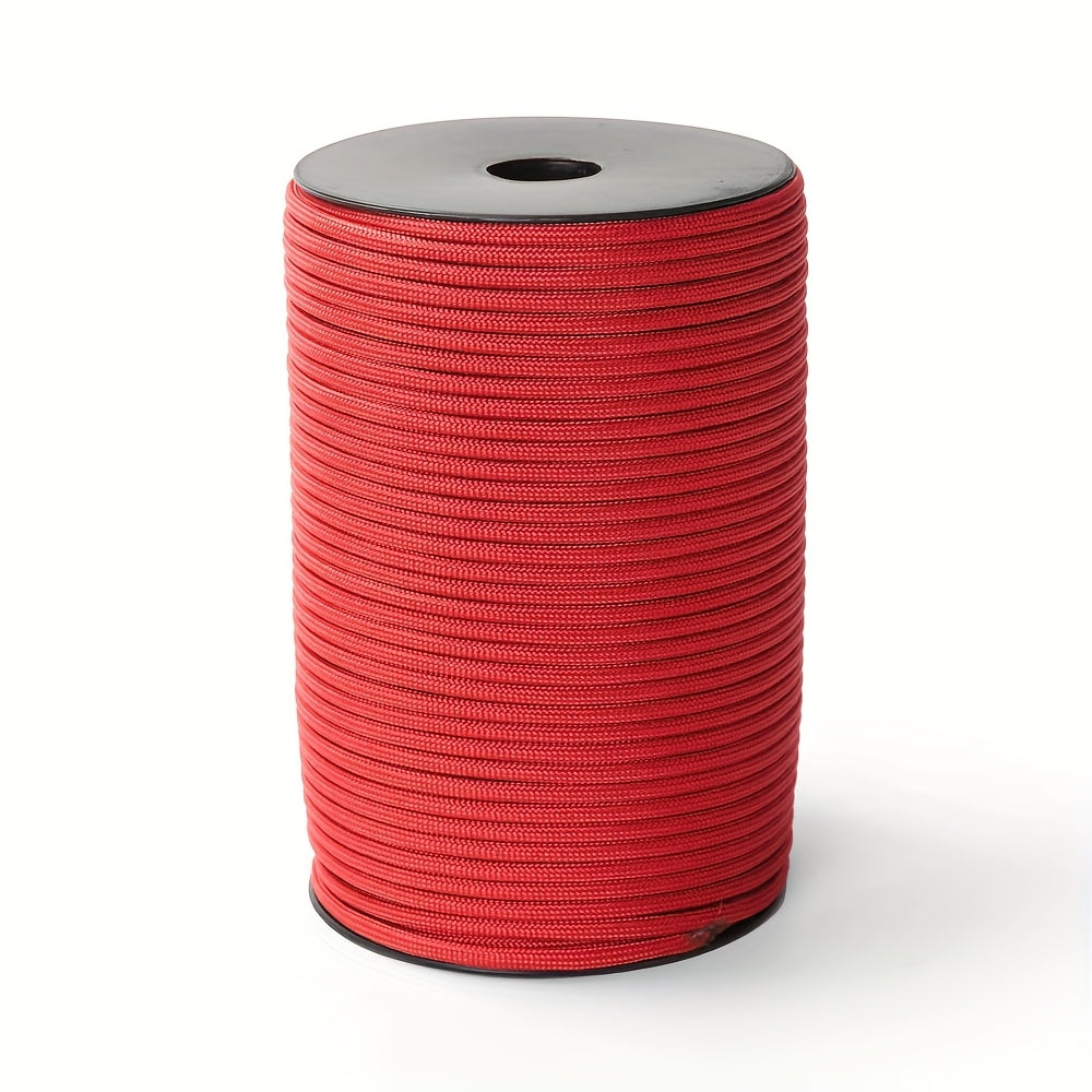 100 Meter Roll Up 328 Foot Nine Core Umbrella Rope With Multiple Colors Suitable For Tent Building, Backpack Storage, Clothes Drying, Bracelet Weaving, Hiking, Camping, Hiking Accessories, Binding Windproof Rope