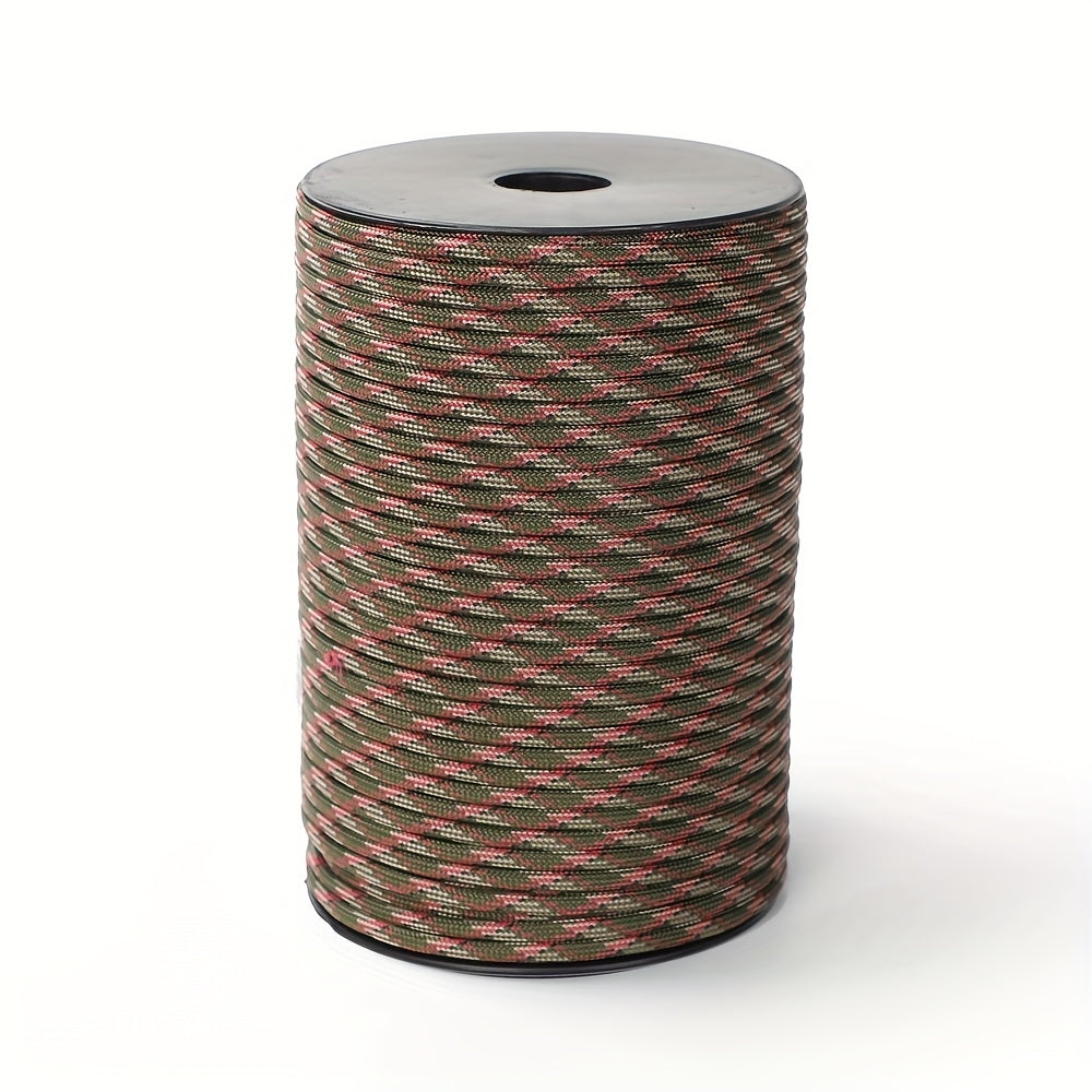 100 Meter Roll Up 328 Foot Nine Core Umbrella Rope With Multiple Colors Suitable For Tent Building, Backpack Storage, Clothes Drying, Bracelet Weaving, Hiking, Camping, Hiking Accessories, Binding Windproof Rope